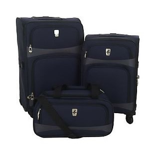 atlantic 3 piece spinner luggage set