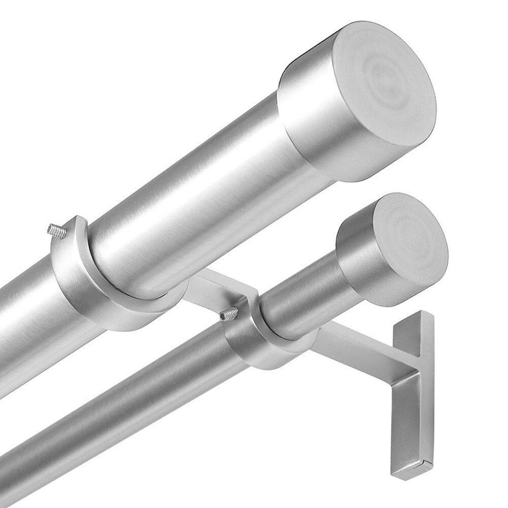 Shop Umbra Cappa Nickel Double Curtain Rod Free Shipping Today