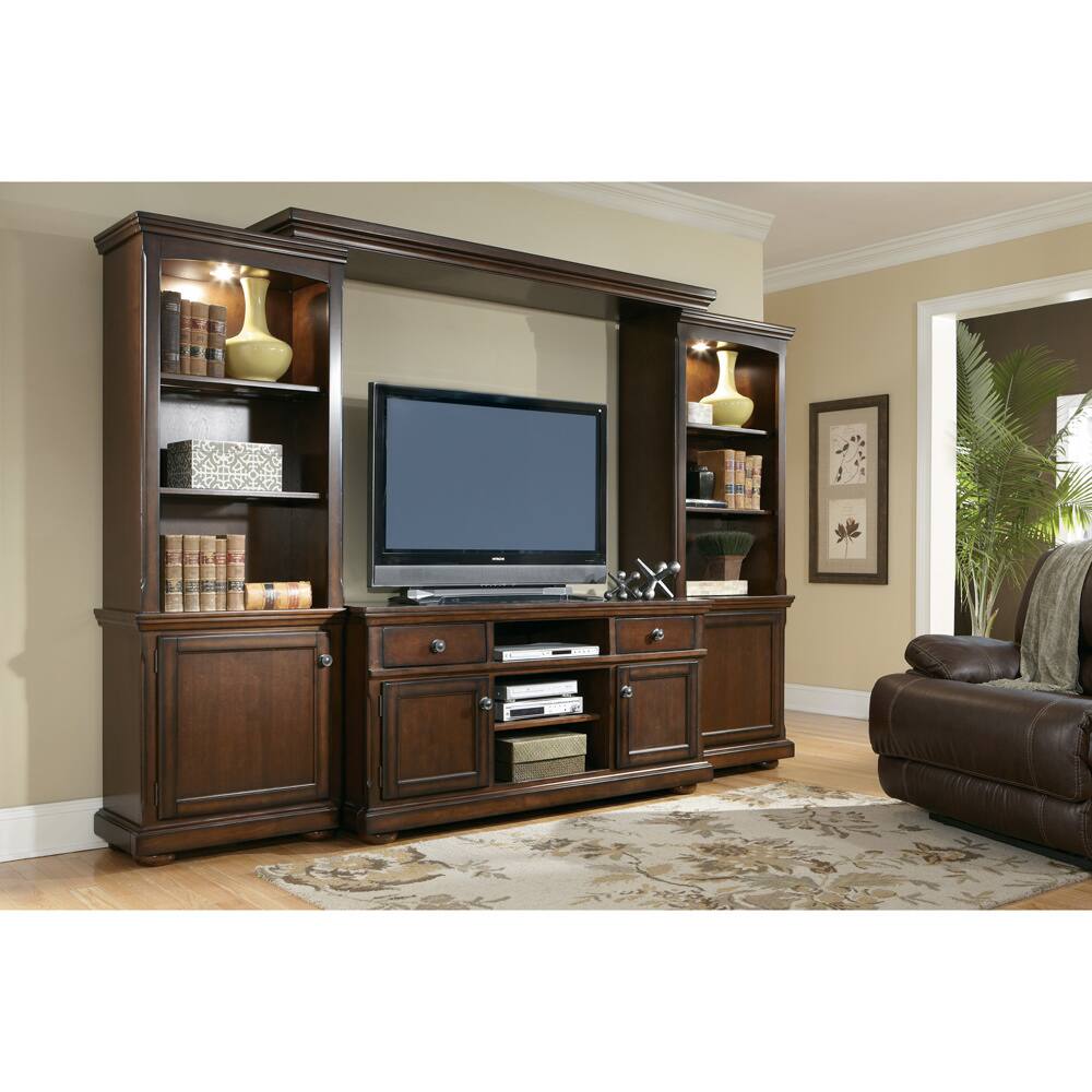Signature Design by Ashley 'Porter' Large Rustic Brown Entertainment Center