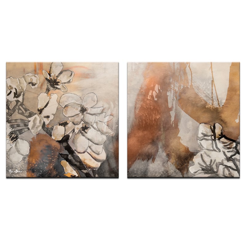 Ready2HangArt 'Painted Petals X' 2-piece Canvas Wall Art Set