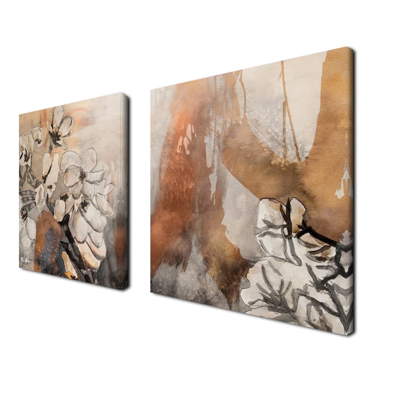Ready2HangArt 'Painted Petals X' 2-piece Canvas Wall Art Set