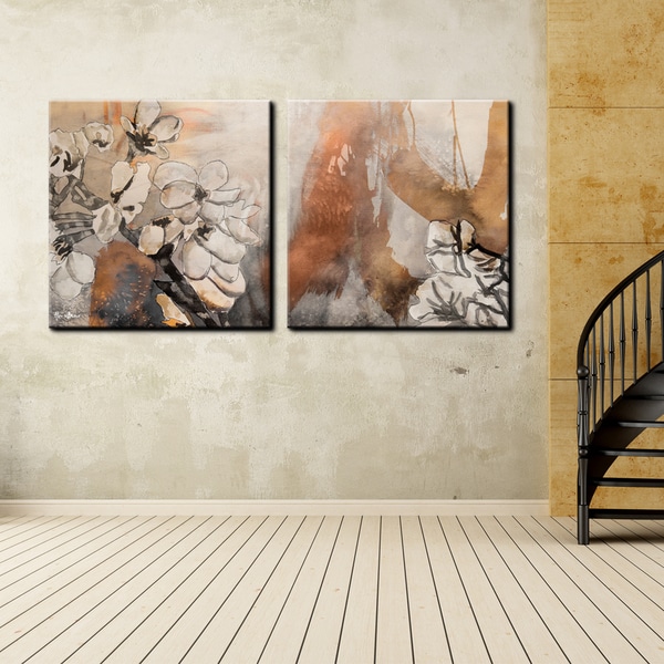 Ready2HangArt 'Painted Petals X' 2-piece Canvas Wall Art