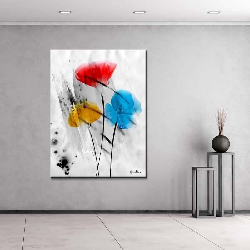 Ready2HangArt 'Painted Petals III-B' Canvas Wall Art