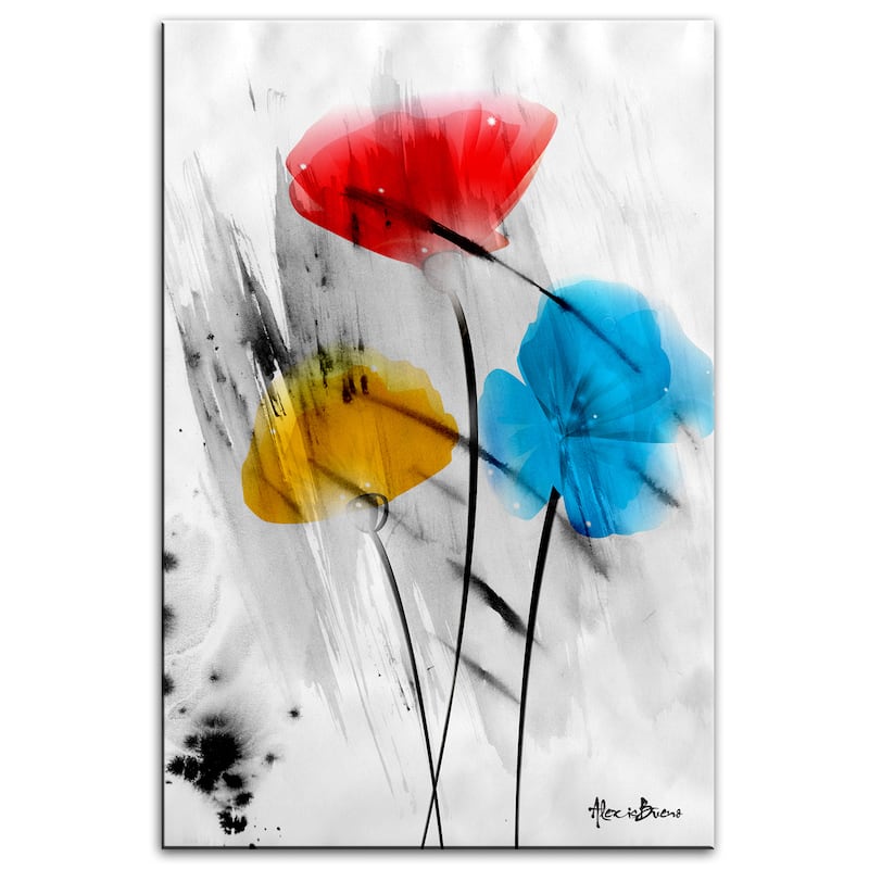 Ready2HangArt 'Painted Petals III-B' Canvas Wall Art