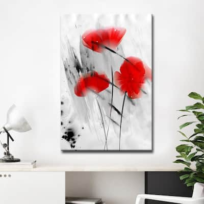 Ready2HangArt 'Painted Petals III' Floral Canvas Wall Art