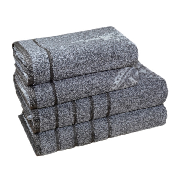 Enchante Vincente 100-percent Fine Turkish Cotton 4-piece Towel Set