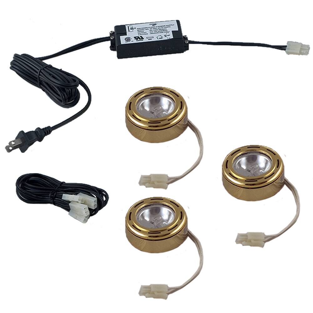 Jesco 3-light Halogen Puck Light Kit