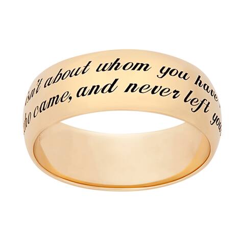 Sweet Sentiments Sterling Silver or Gold Over Sterling Silver 'Friends' Engraved Message Ring