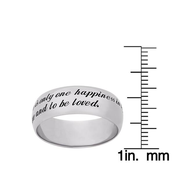 Shop Sweet Sentiments Sterling Silver Or Gold Over Sterling Engraved Love Message Ring Overstock 9610973