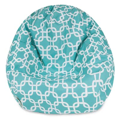 Majestic Home Goods Teal Links Small Classic Bean Bag Chair