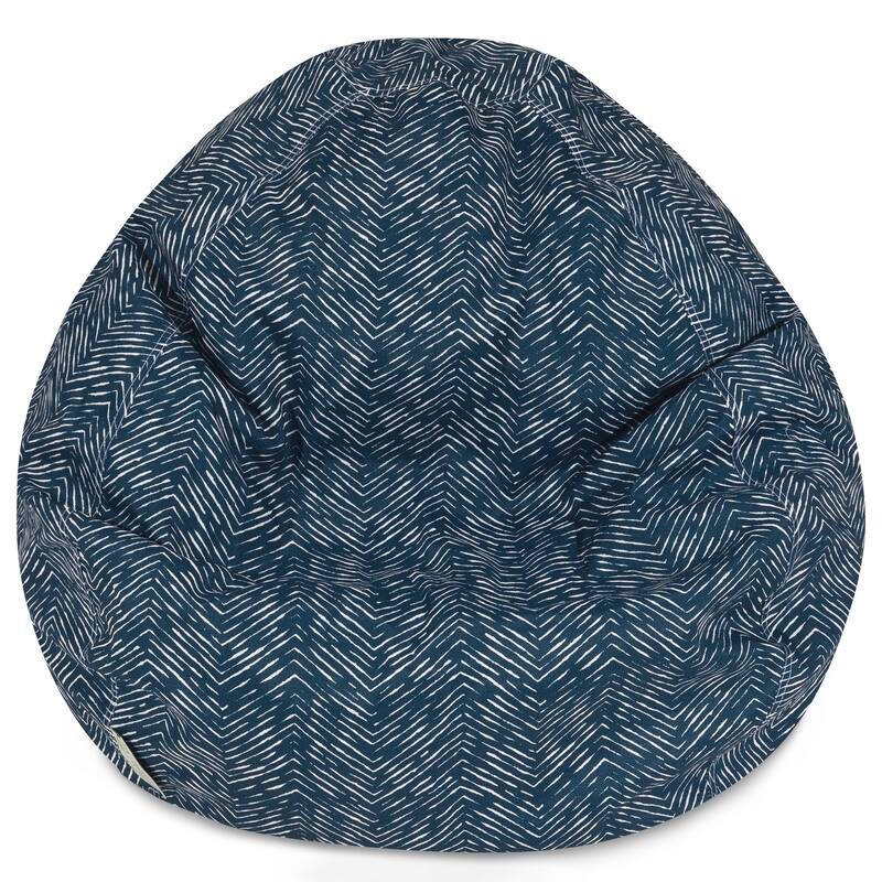Majestic Home Goods Southwest Classic Bean Bag Chair Small/Large - Large - Navy
