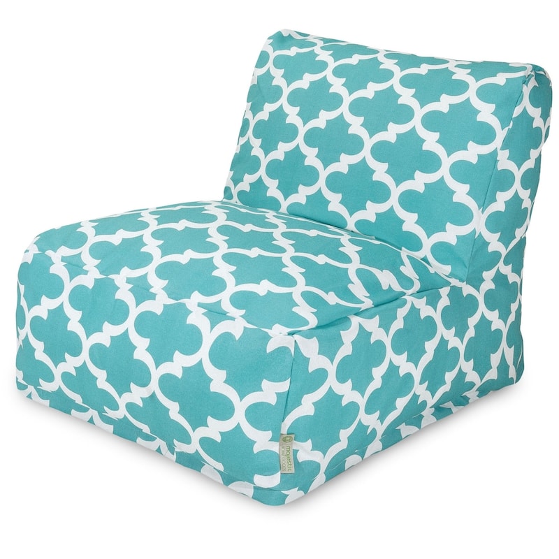 Majestic Home Goods Indoor Outdoor Trellis Bean Bag Chair Lounger 36 in L x 27 in W x 24 in H