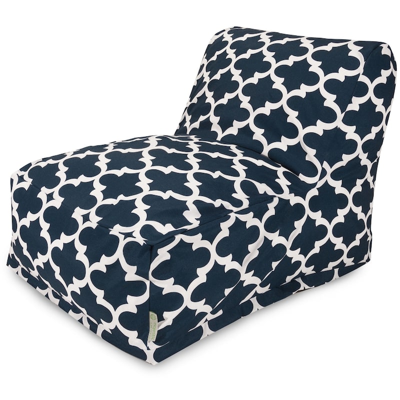 Majestic Home Goods Indoor Outdoor Trellis Bean Bag Chair Lounger 36 in L x 27 in W x 24 in H