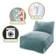preview thumbnail 16 of 22, Majestic Home Goods Indoor Villa Velvet Bean Bag Chair Lounger 36 in L x 27 in W x 24 in H