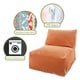 preview thumbnail 10 of 22, Majestic Home Goods Indoor Villa Velvet Bean Bag Chair Lounger 36 in L x 27 in W x 24 in H