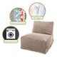 preview thumbnail 18 of 22, Majestic Home Goods Indoor Villa Velvet Bean Bag Chair Lounger 36 in L x 27 in W x 24 in H