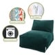preview thumbnail 8 of 22, Majestic Home Goods Indoor Villa Velvet Bean Bag Chair Lounger 36 in L x 27 in W x 24 in H