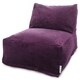preview thumbnail 23 of 22, Majestic Home Goods Indoor Villa Velvet Bean Bag Chair Lounger 36 in L x 27 in W x 24 in H Aubergine