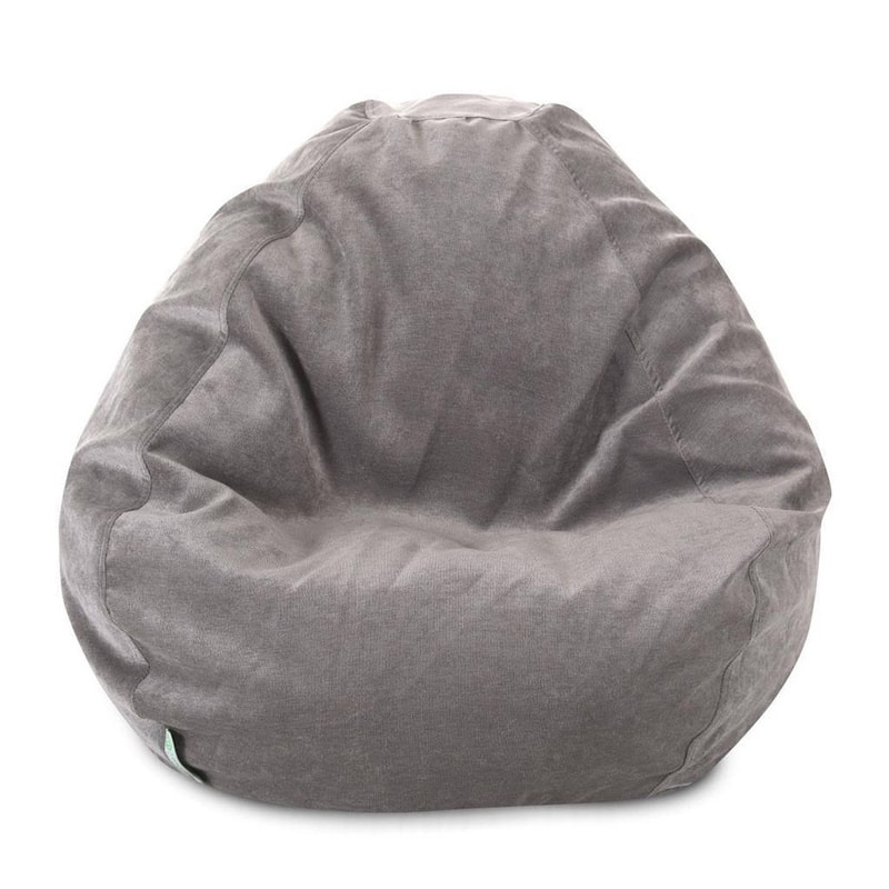 Majestic Home Goods Villa Velvet Collection Bean Bag Chair Small/Large