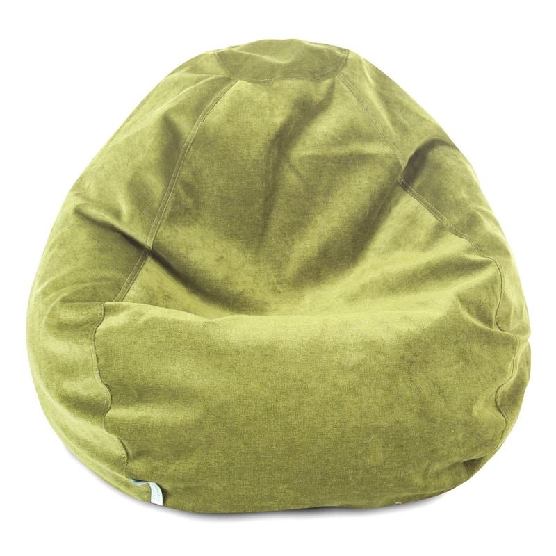 Majestic Home Goods Villa Velvet Collection Bean Bag Chair Small/Large - Small - Apple