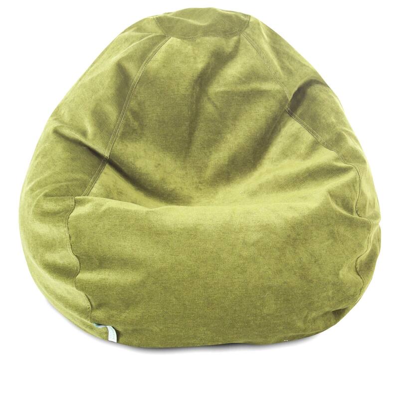 Majestic Home Goods Villa Velvet Collection Bean Bag Chair Small/Large - Large - Apple