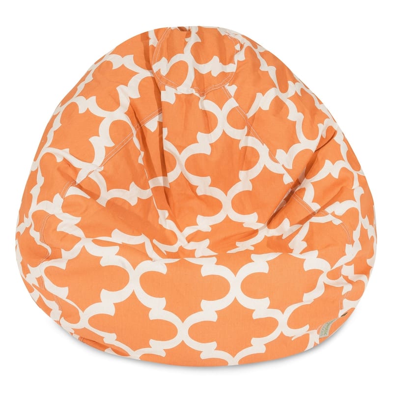 Majestic Home Goods Trellis Classic Bean Bag Chair Small/Large - Small - Peach