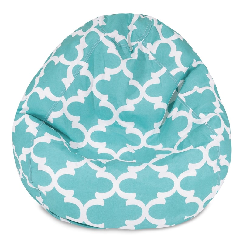 Majestic Home Goods Trellis Classic Bean Bag Chair Small/Large - Small - Teal