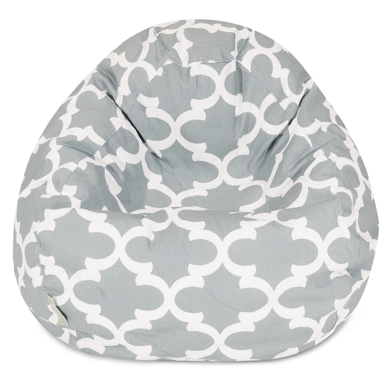 Majestic Home Goods Trellis Classic Bean Bag Chair Small/Large - Large - Gray