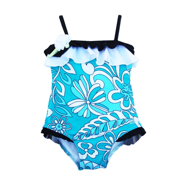 Azul Swimwear Womens Surfing Frills One piece Swimsuit  