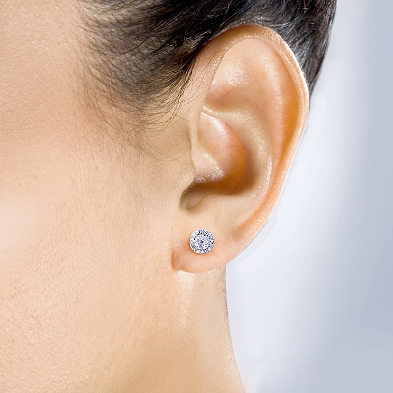 Annello by Kobelli 10k White Gold 1/4ct TDW Diamond Earrings