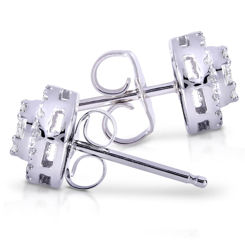 Annello by Kobelli 10k White Gold 1/4ct TDW Diamond Earrings