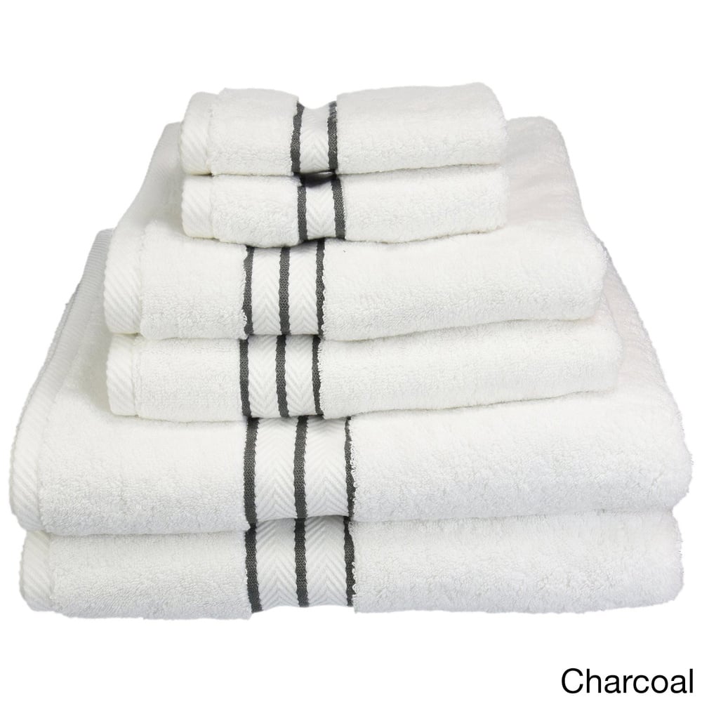 Turkish Cotton 6 Piece Absorbent Heavyweight Towel Set by Superior