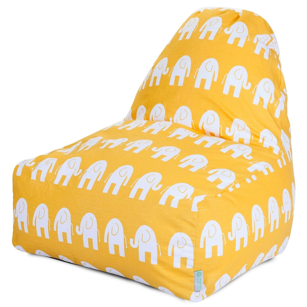 Majestic Home Goods Indoor Yellow Ellie Bean Bag Kick-It Chair 30 in L x 26 in W x 30 in H