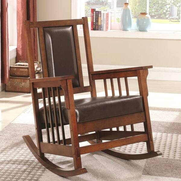 Shop Kapelner Luxury Mission Style Rocking Chair On Sale Overstock 9612635 Brown