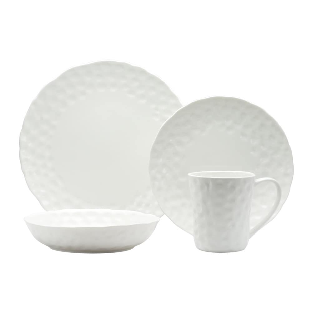 Red Vanilla Marble Round 24Pc. Dinner set.
