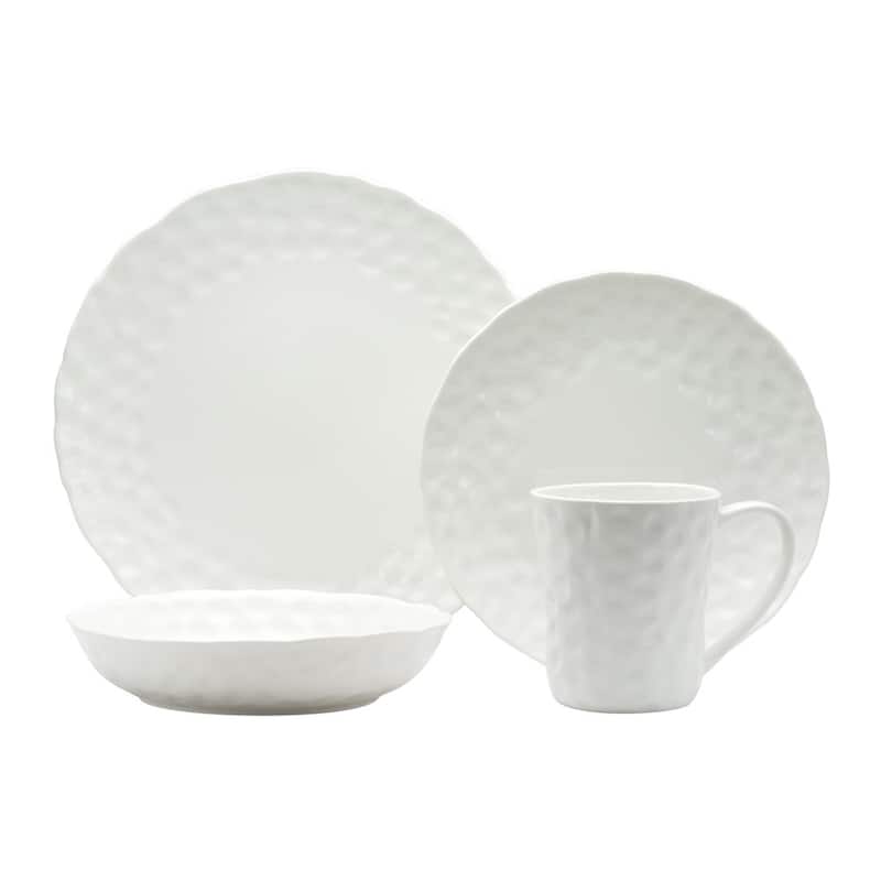 Red Vanilla Marble Round 24Pc. Dinner set.