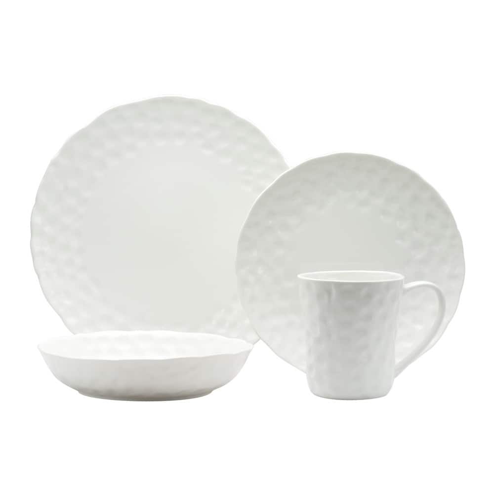 Red Vanilla Marble Round 24Pc. Dinner set.