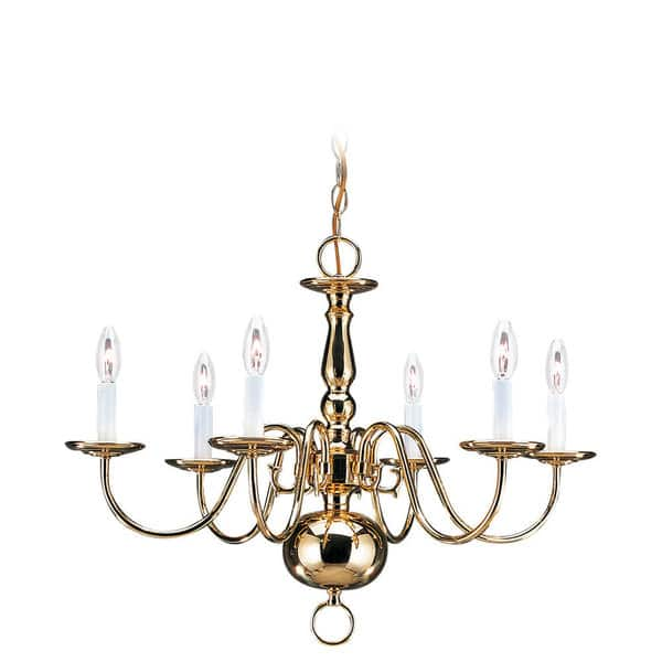 slide 1 of 1, 6-light Traditional Chandelier