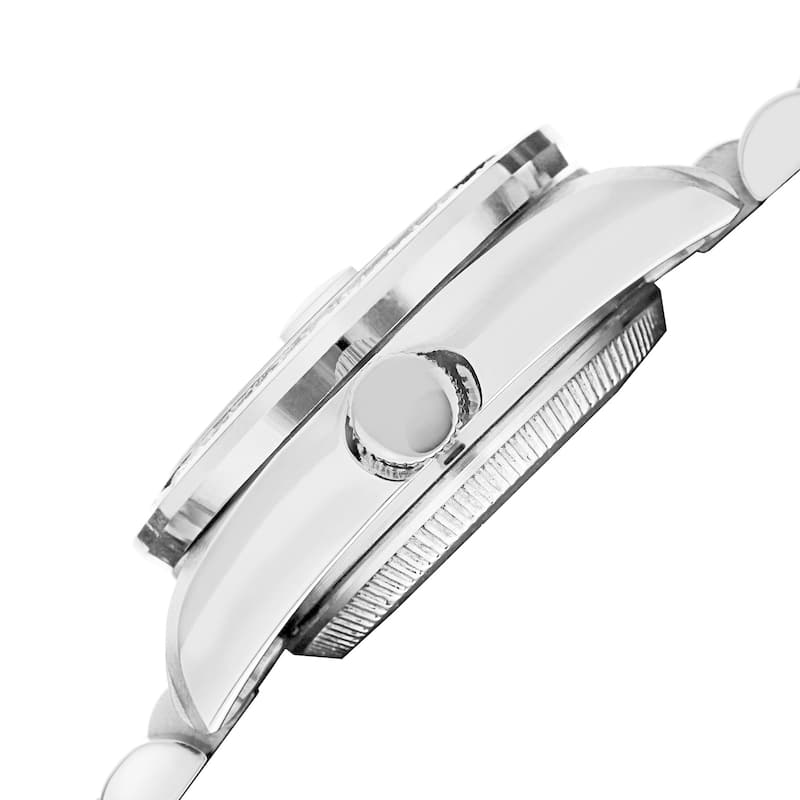 Akribos XXIV Women's Diamond Markers Quartz Stainless Steel Pink Bracelet Watch