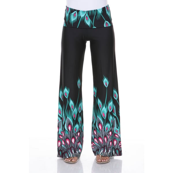 White Mark Women's 'Peacocks of a Feather' Palazzo Pants - 16799047 ...