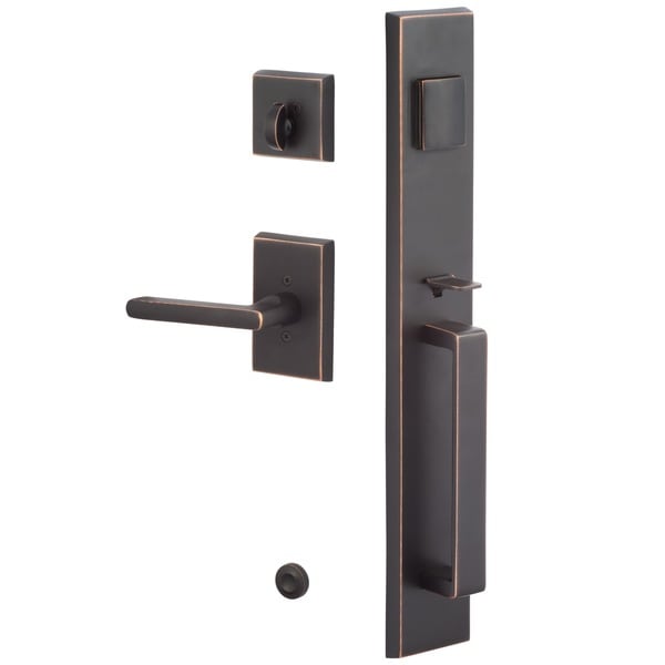 Sure-Loc Vail Front Door Vintage Oil-rubbed Bronze Handle Set with ... Sure-Loc Vail Front Door Vintage Oil-rubbed Bronze Handle Set with ...