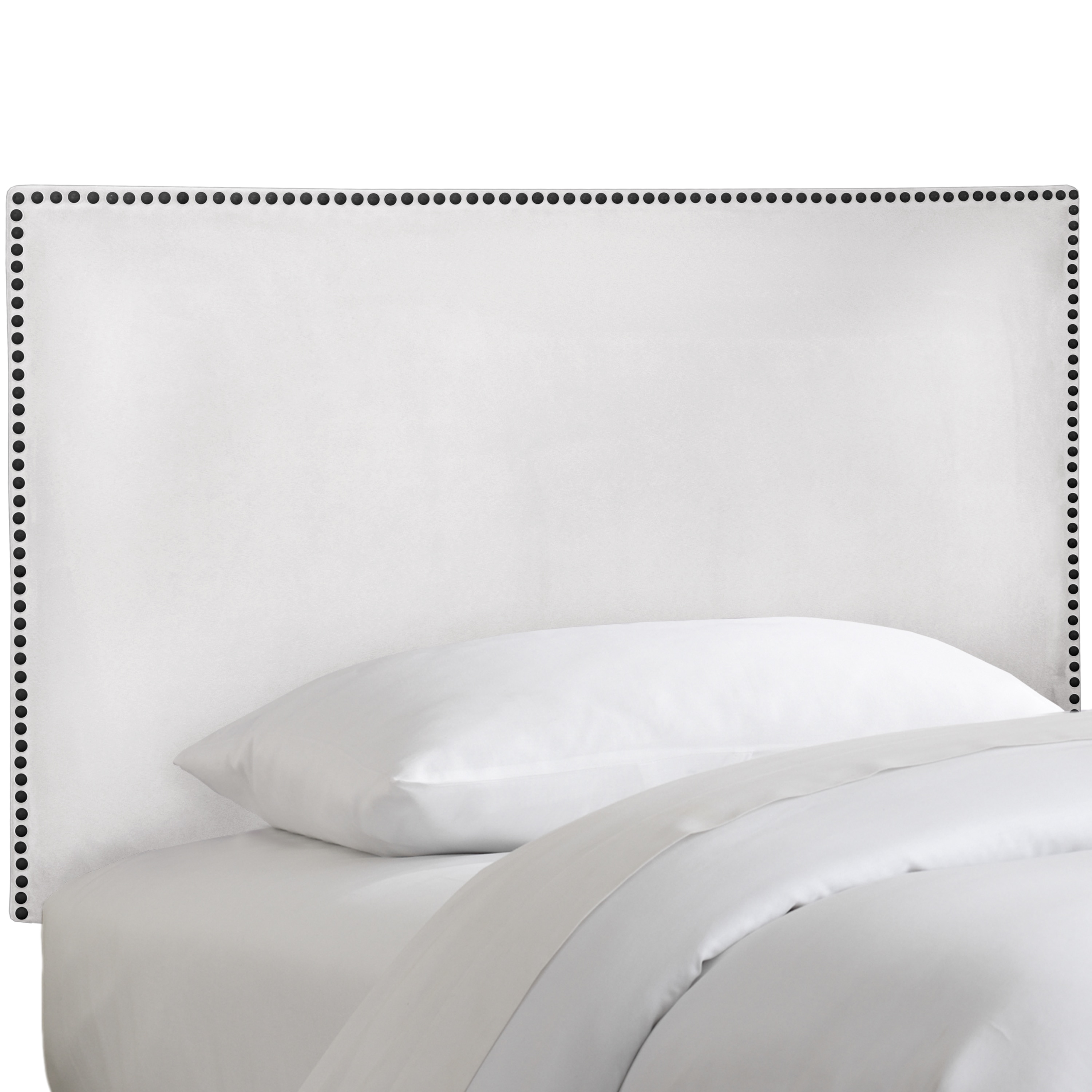 Skyline Furniture Nail On Border Headboard In Micro Suede Skyline Furniture Nail On Border