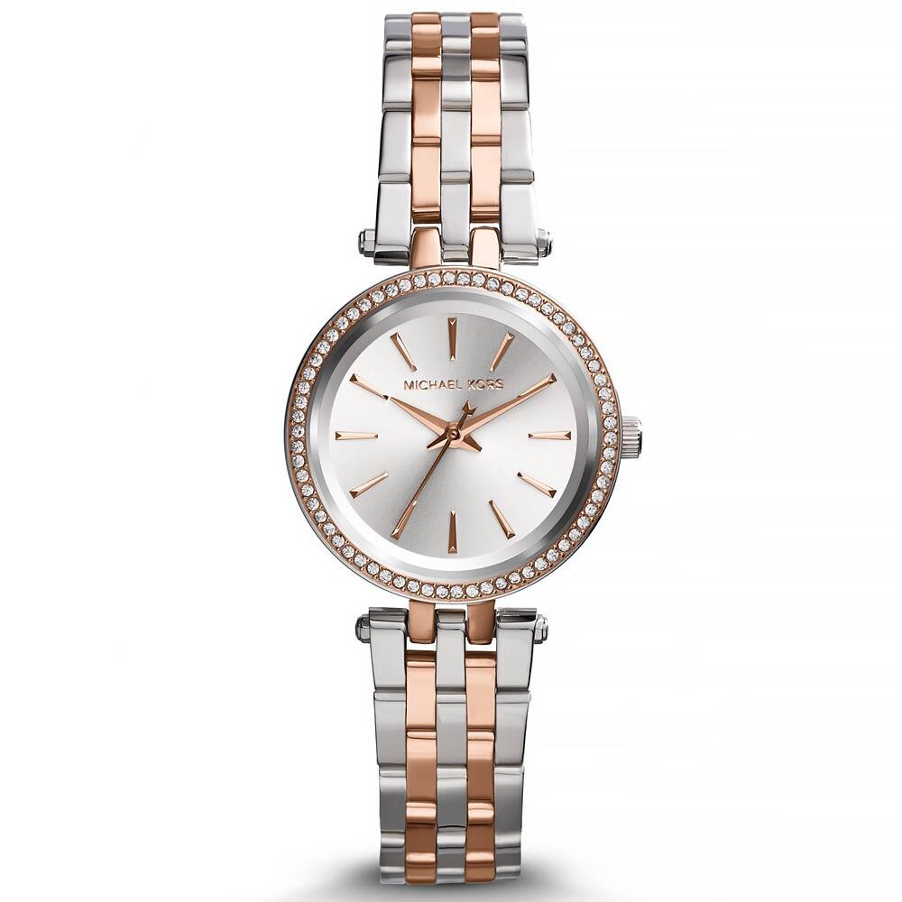 Michael Kors Women's MK3298 Petite Darci Two-tone Crystal Bezel Watch