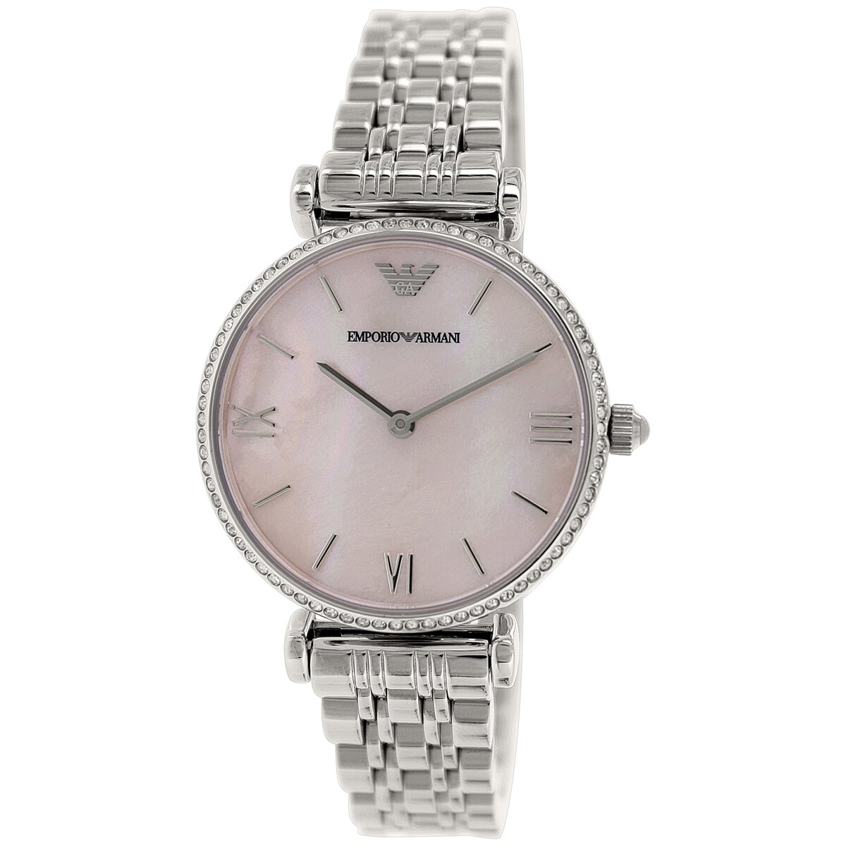 emporio armani women's silver watch