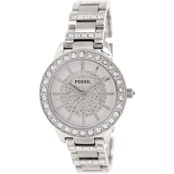 Shop Fossil Women's Jesse Silver Stainless-Steel Quartz Watch with ...