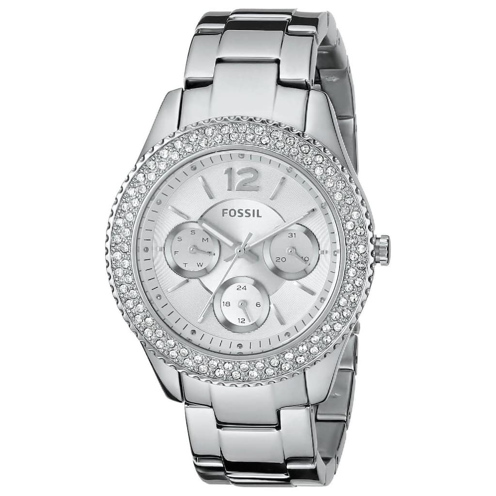 Fossil Women's Stella ES3588 Silver Stainless-Steel Quartz Watch with Silver Dial