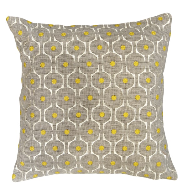 Cell Grey Featherfilled Decorative Pillow 9614840