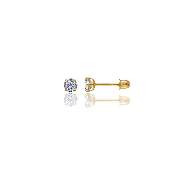 14K Yellow Gold 6mm Square CZ Post Earrings Solid 6 mm 6 mm Stud Earrings Jewelry 