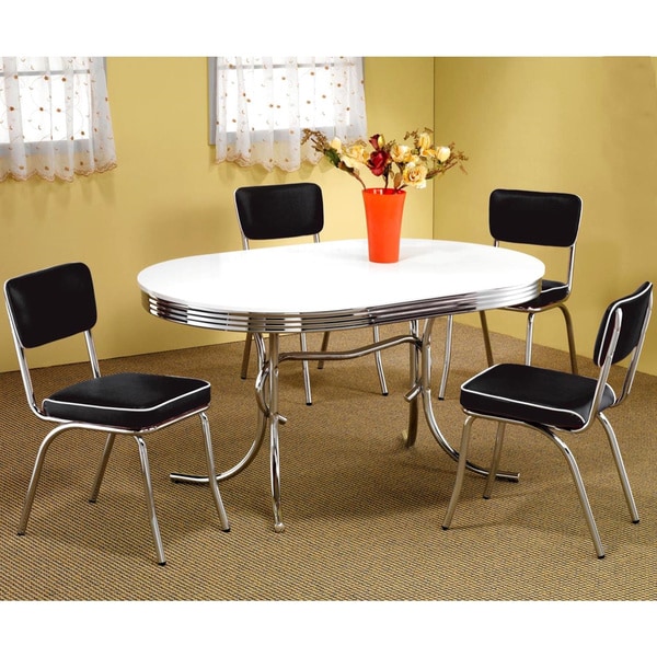 Shop Vintage Nostalgic Bistro Design Chrome Base Dining Set