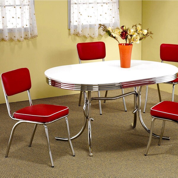 Haverstraw Nostalgic Bistro Chrome Dining Set Ships Haverstraw Nostalgic Bistro Chrome Dining Set Ships